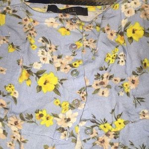 Mid Knee flower dress, Button up